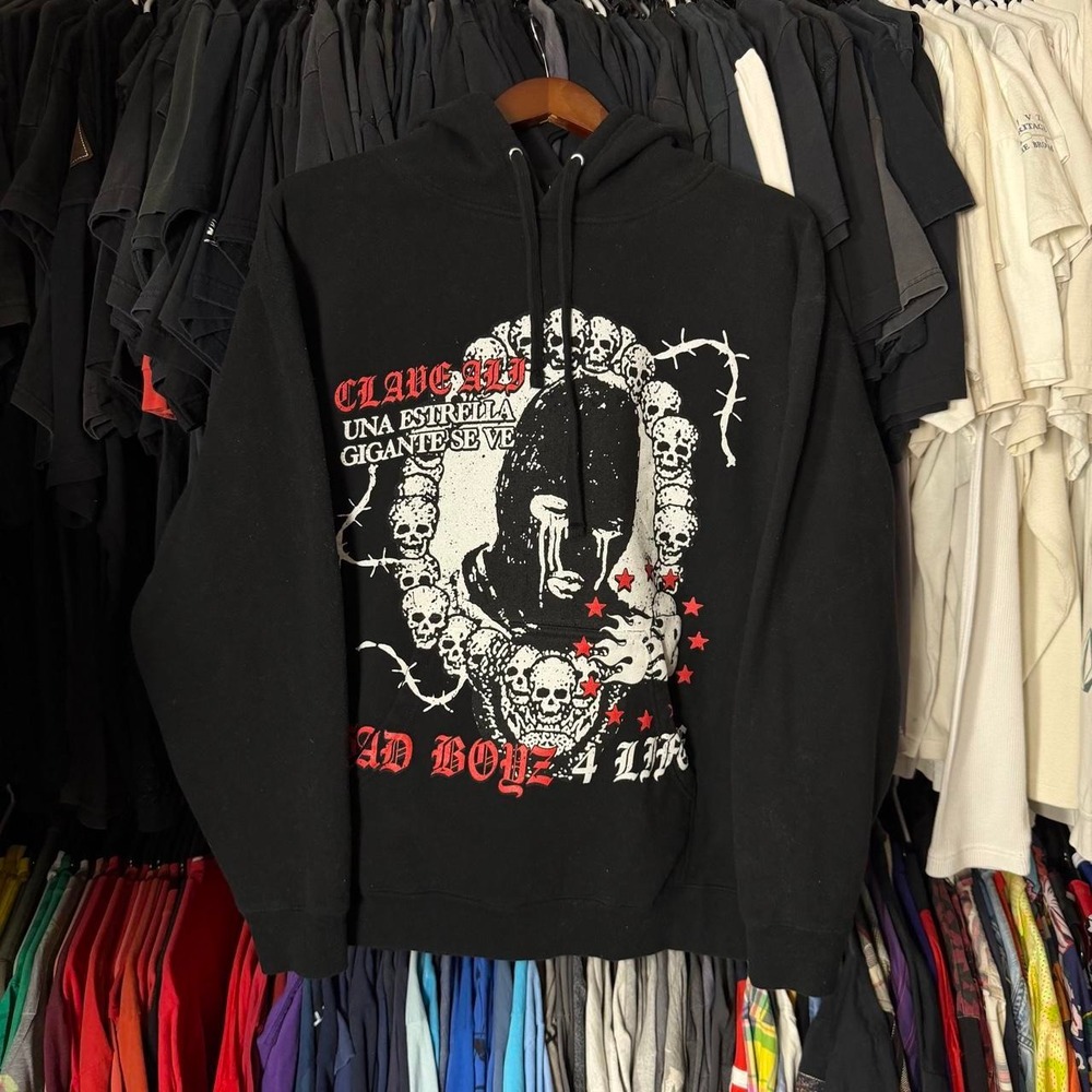 Sad Boyz Junior H Hoodie Men's Large Black Clave Ali Latin Mexican Music Corrido